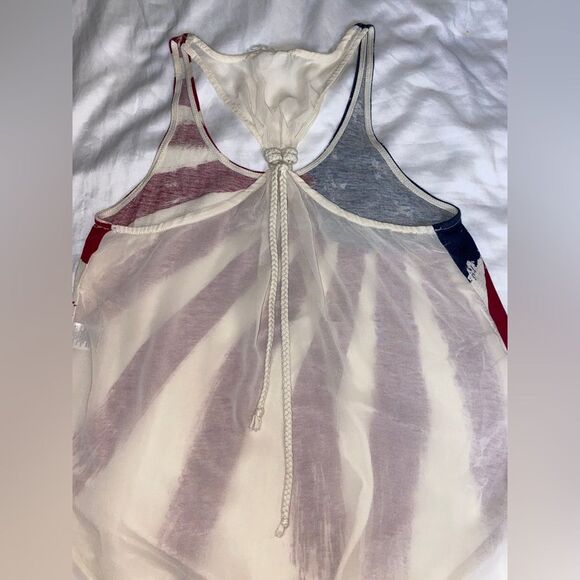Others Follow patriotic sheer razor back tank top by Anthropologie size S - Picture 2 of 10